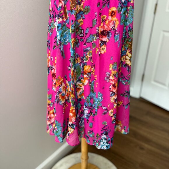 Betsey Johnson Pink Floral Tank Dress Sz 4 - Picture 10 of 12